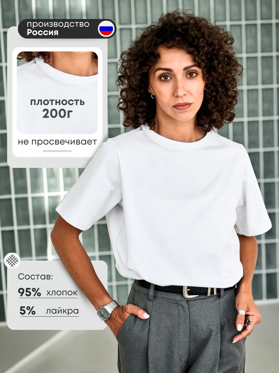 Футболка базовая хлопок...