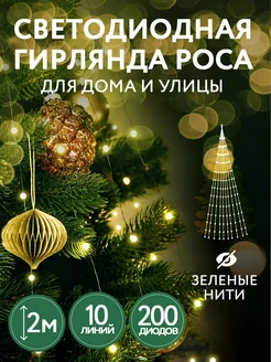 Новогодняя гирлянда Роса "Конский хвост" Karpee Home 182263513 купить за 592 ₽ в интернет-магазине Wildberries