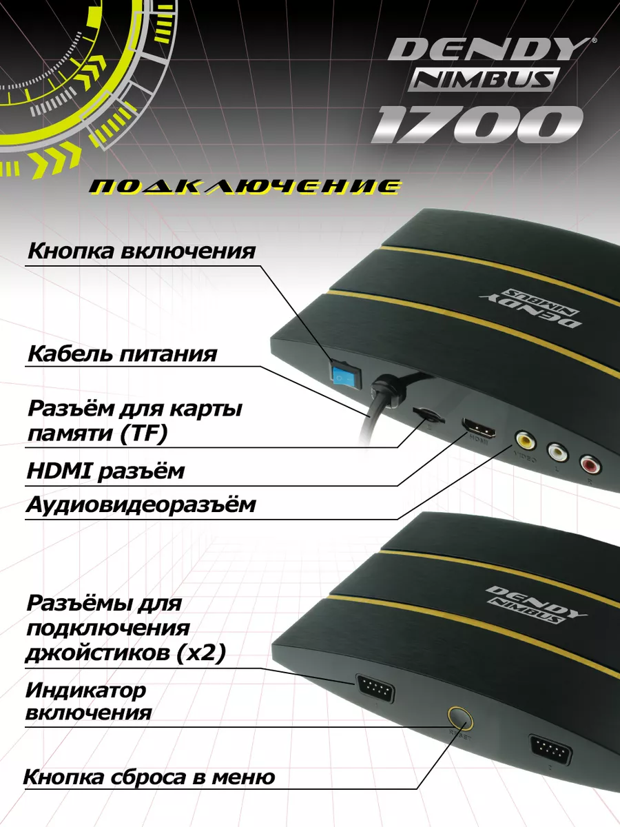 Игровая приставка Nimbus 1700 игр Dendy 182328661 купить за 3 901 ₽ в  интернет-магазине Wildberries