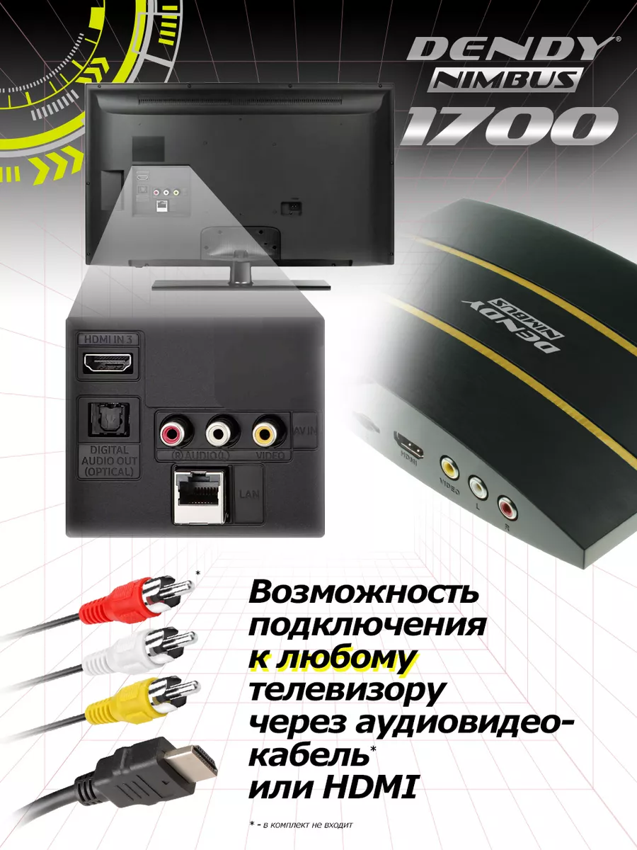 Игровая приставка Nimbus 1700 игр Dendy 182328661 купить за 3 901 ₽ в  интернет-магазине Wildberries