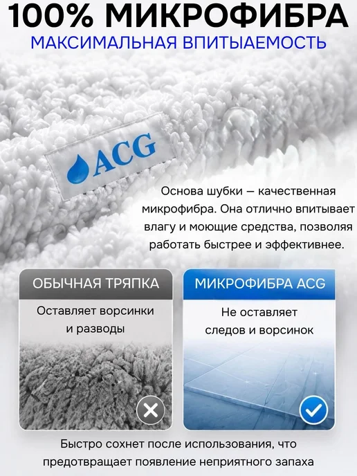 ACG Шубка сменная 40 см для окон без разводов, вариант, фото 2