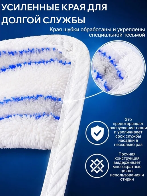 ACG Сменная шубка для мытья окон 35 см микрофибра без разводов, вариант, фото 4