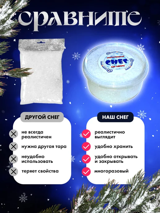 DARVDOM Искусственный снег декоративный с гирляндой, вариант, фото 3