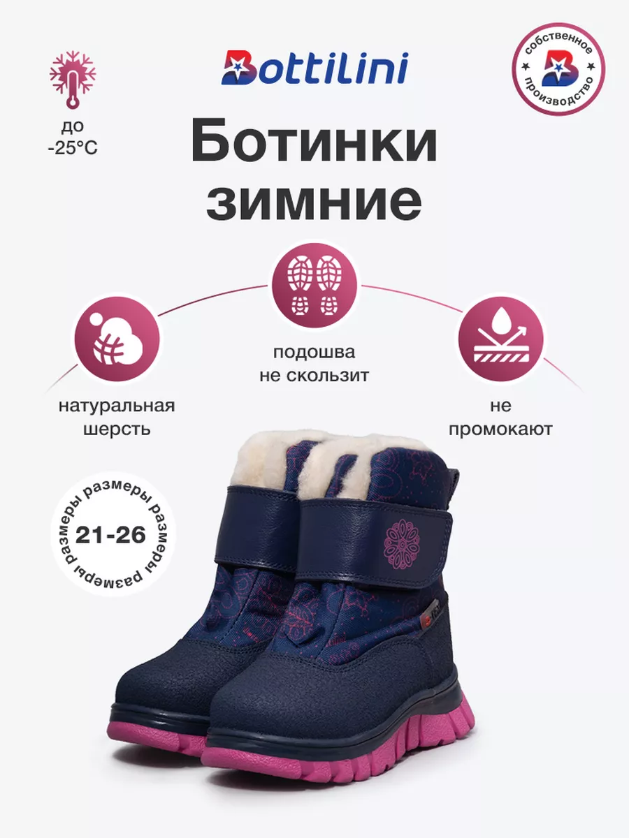 BOTTILINI Ботинки детские зимние