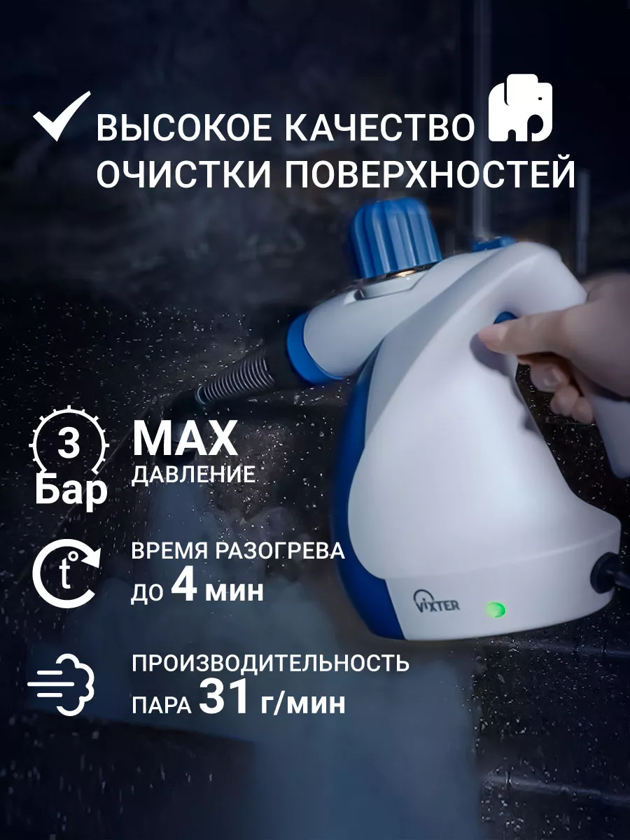 Пароочиститель ручной SCH-1231 1300W VIXTER 182386655 купить за 2 381 ₽ в  интернет-магазине Wildberries