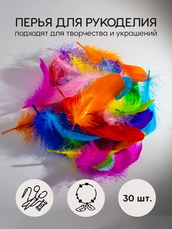 Перья для рукоделия декоративные 30шт Soni 182545151 купить за 182 ₽ в интернет-магазине Wildberries