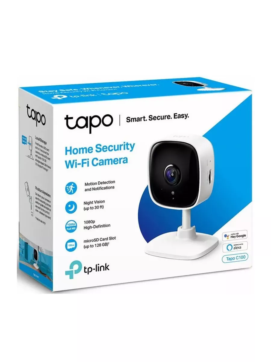 WI FI Камера видеонаблюдения для дома TP-Link Tapo C100 TP-Link 182609110  купить в интернет-магазине Wildberries