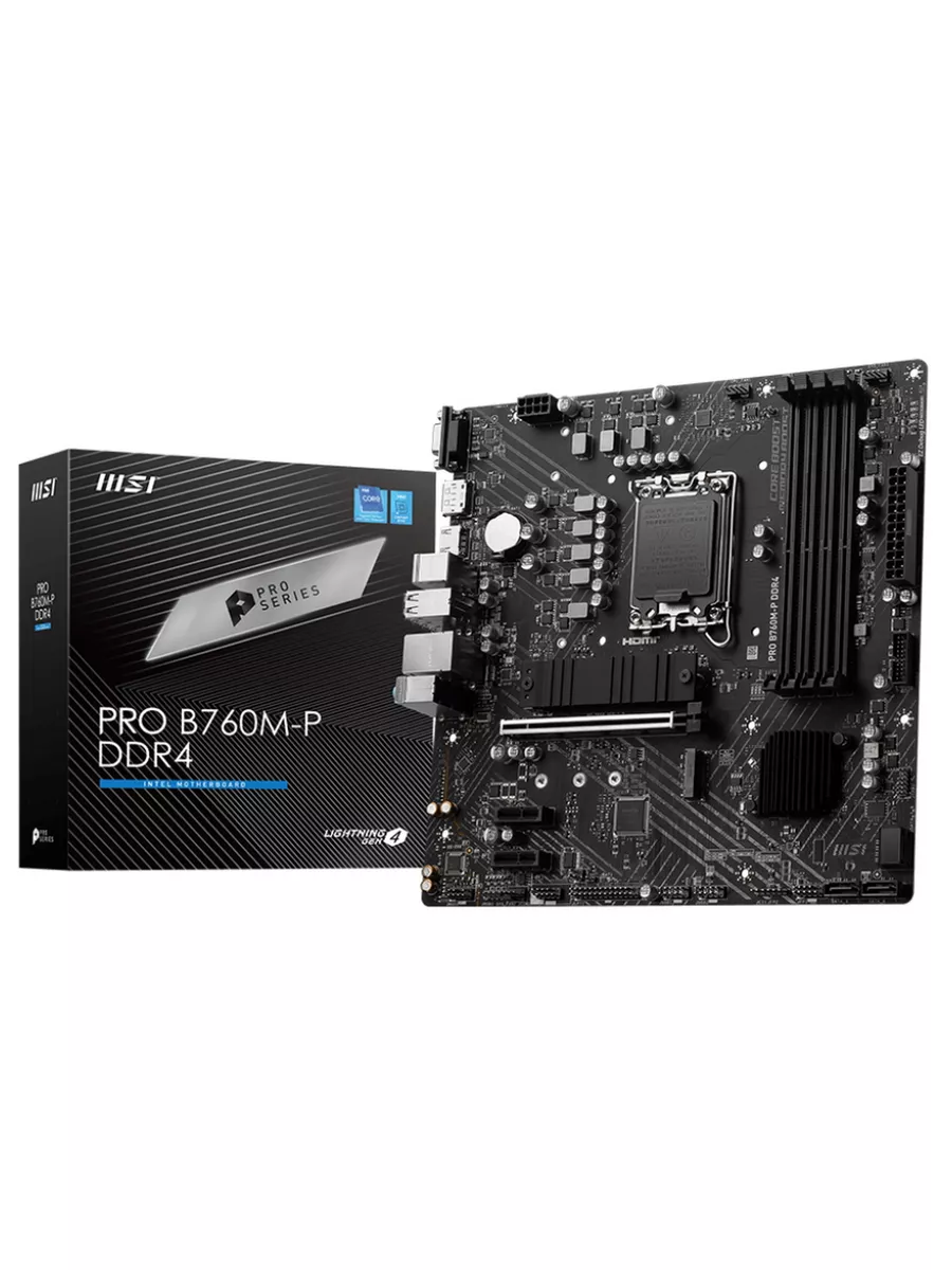 MSI Материнская плата PRO B760M-P DDR4 DDR4,B760,LGA1700