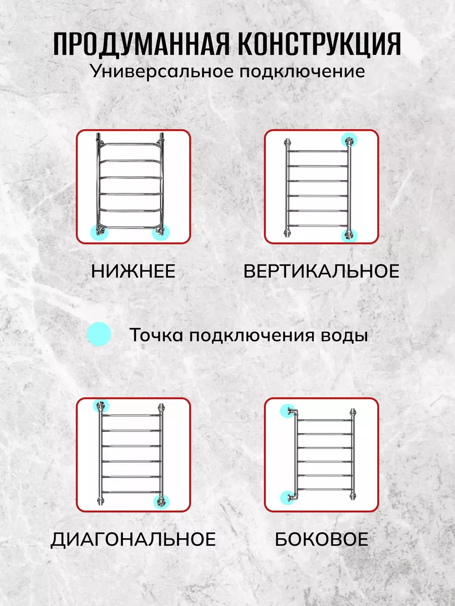 Полотенцесушитель водяной Оружейная сталь 800/500 Двин 182763189 купить в  интернет-магазине Wildberries