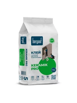 Клей для керамической плитки усиленный Keramik Pro, 5 кг Bergauf 182791996 купить за 417 ₽ в интернет-магазине Wildberries