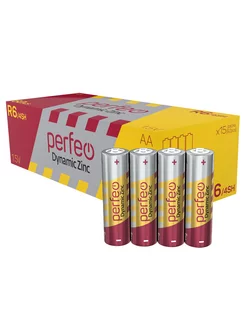 Батарейки R6 AA солевые пальчиковые 60шт(15x4шт) 1.5V Perfeo 182816169 купить за 359 ₽ в интернет-магазине Wildberries