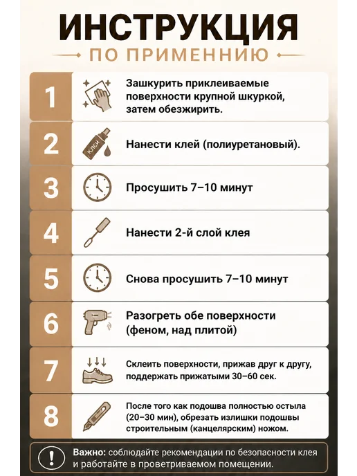Serviceman Подошва для обуви. Микропористая резина 3мм, черный, в упаковке 1,2 кг, фото 3