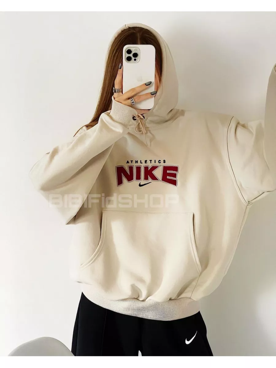 Pull nike beige cheap femme