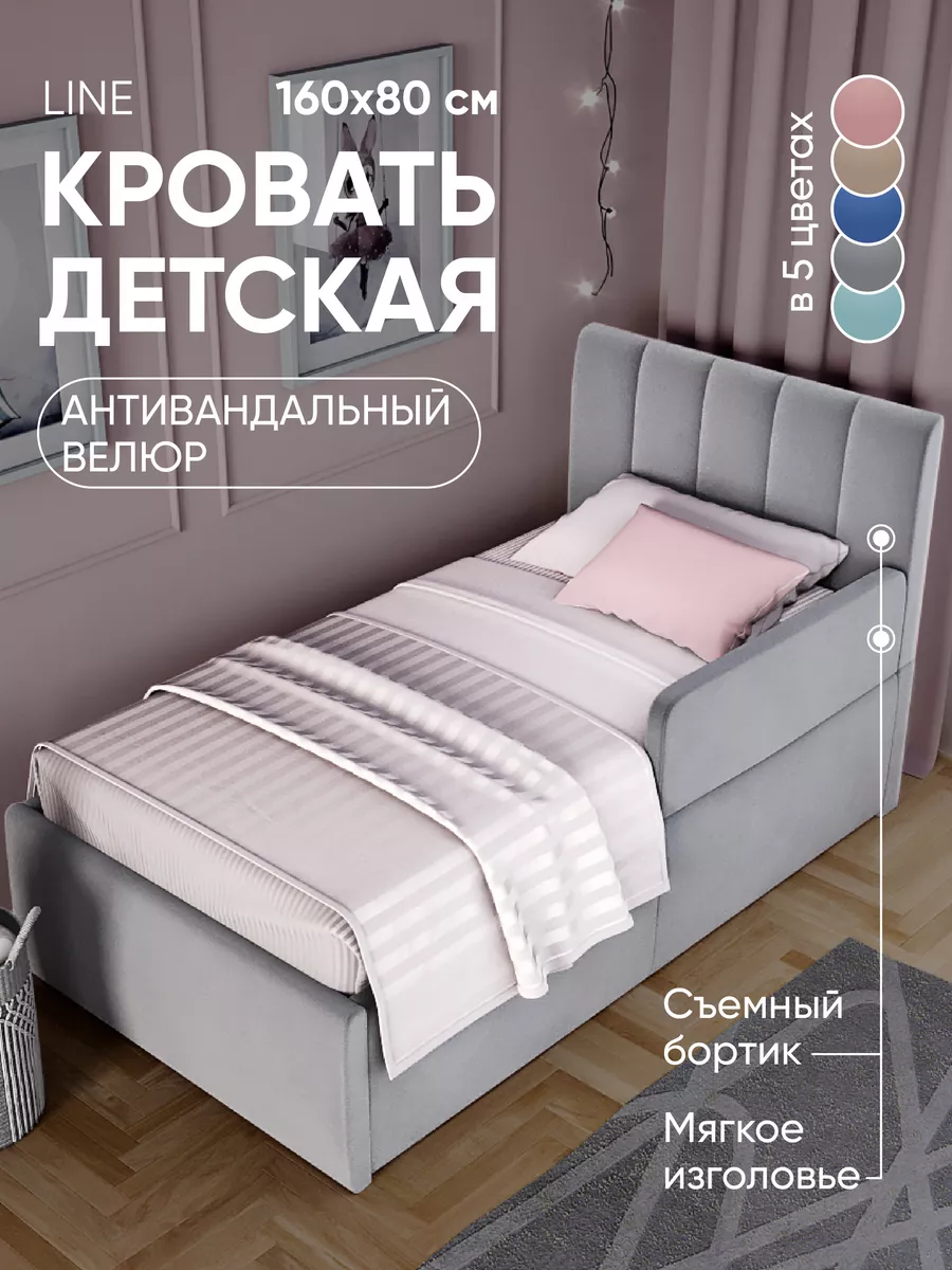 Кровати с мягким изголовьем купить ⚜️ Магазин мебели RoomDepot