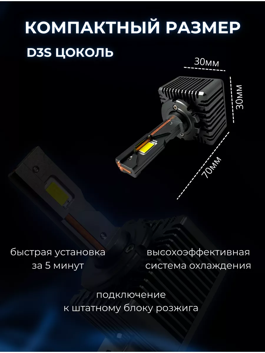 LEDRAM Светодиодные лампы D3S LED 6000K
