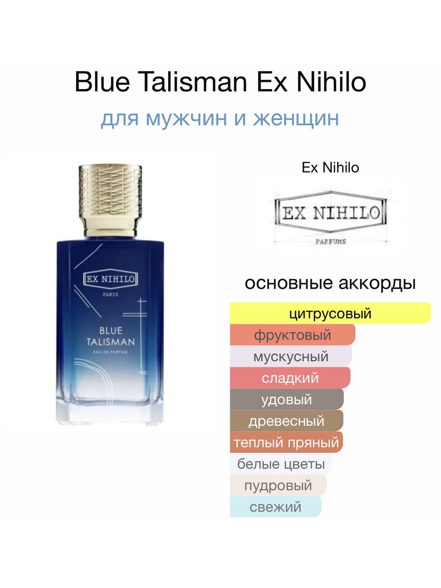 Blu talisman духи. Блю талисман духи. Ex Nihilo Blue Talisman. Ех Нихило Блю талисман.