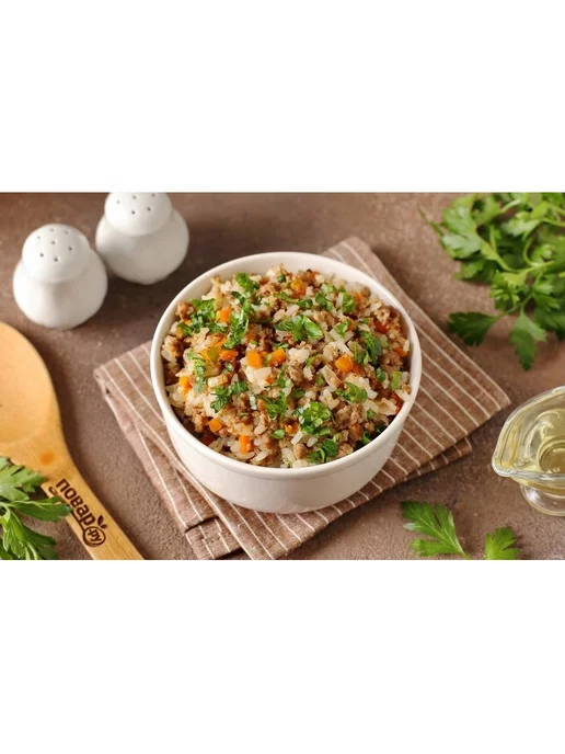 ГлавПродукт Тушенка каша рисовая со свининой в банках 340 г, 12 шт, 340 г, 12 шт, фото 2