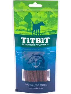 Лакомство для собак, Соломка из лосося, 75 г TiTBiT 182974502 купить за 228 ₽ в интернет-магазине Wildberries