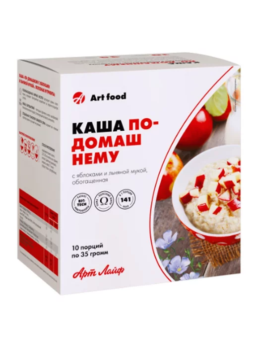 Арт Лайф Каша Art Life По-домашнему с яблоками и льняной мукой, вариант