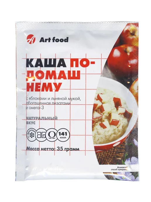Арт Лайф Каша Art Life По-домашнему с яблоками и льняной мукой, вариант, фото 2