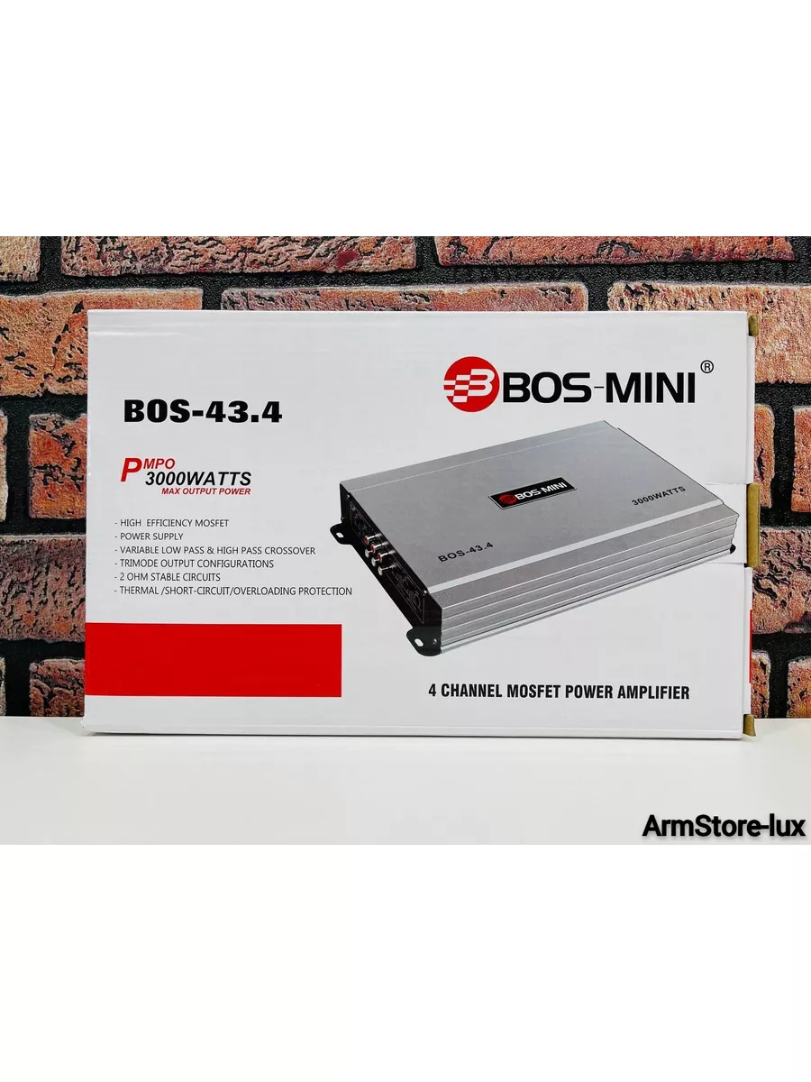 Автомобильный усилитель Bos-mini 43.4 3000W ArmStore-lux 183009206 купить в  интернет-магазине Wildberries