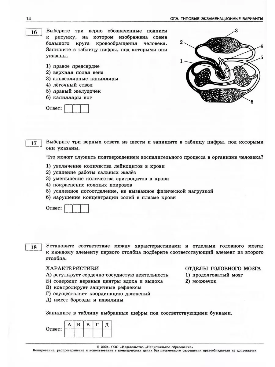 ОГЭ-2024. Биология. 30 типовых вариантов Национальное образование 183024694  купить за 731 ₽ в интернет-магазине Wildberries