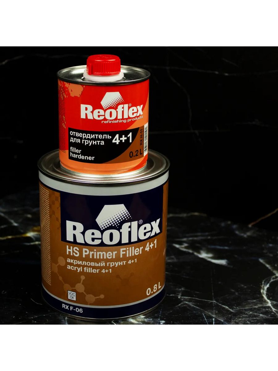 Reoflex primer filler. Reoflex RX f06. Reoflex акриловый грунт RX F-02. Reoflex HS primer Filler 4+1 серый цвет. Грунт акриловый Reoflex HS primer Filler 4+1.