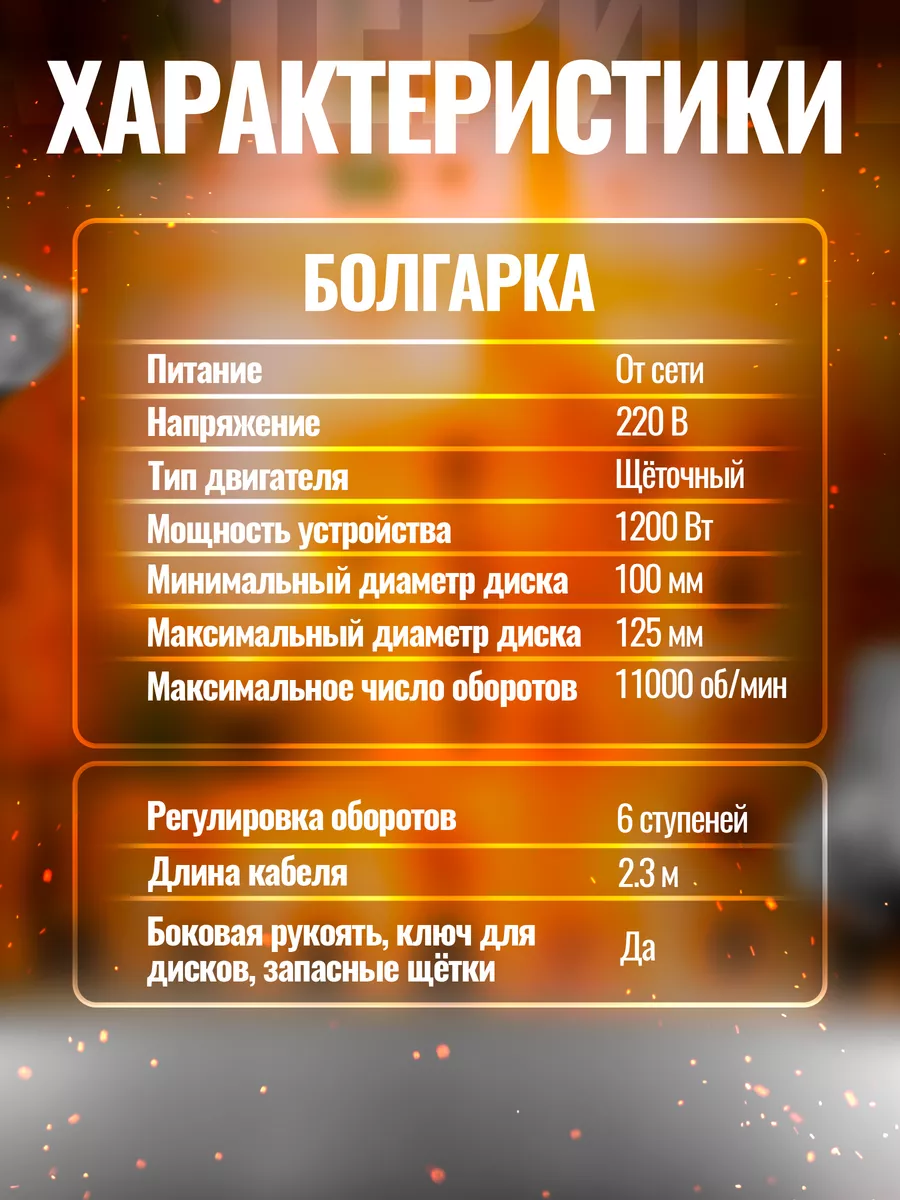 Углошлифовальная машина 125мм (Болгарка) 11000об/мин CRUSHARK 183076605  купить за 2 199 ₽ в интернет-магазине Wildberries