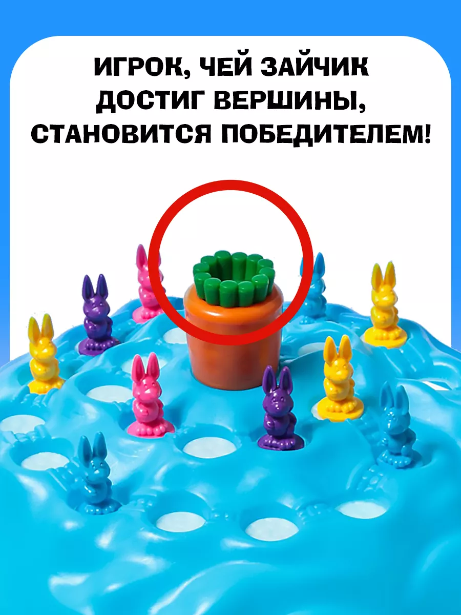 Настольная игра для детей Ушастые гонки выдерни морковку Лас Играс KIDS  183080718 купить за 732 ₽ в интернет-магазине Wildberries