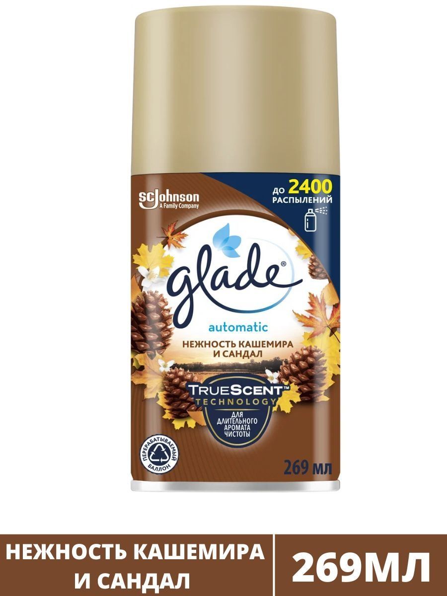 Glade Automatic см. баллон "ванильные мечты" 269 мл. Glade сменный баллон. Glade Automatic см. баллон "Океанский Оазис" l, 269мл. Glade индонезийский Сандал.