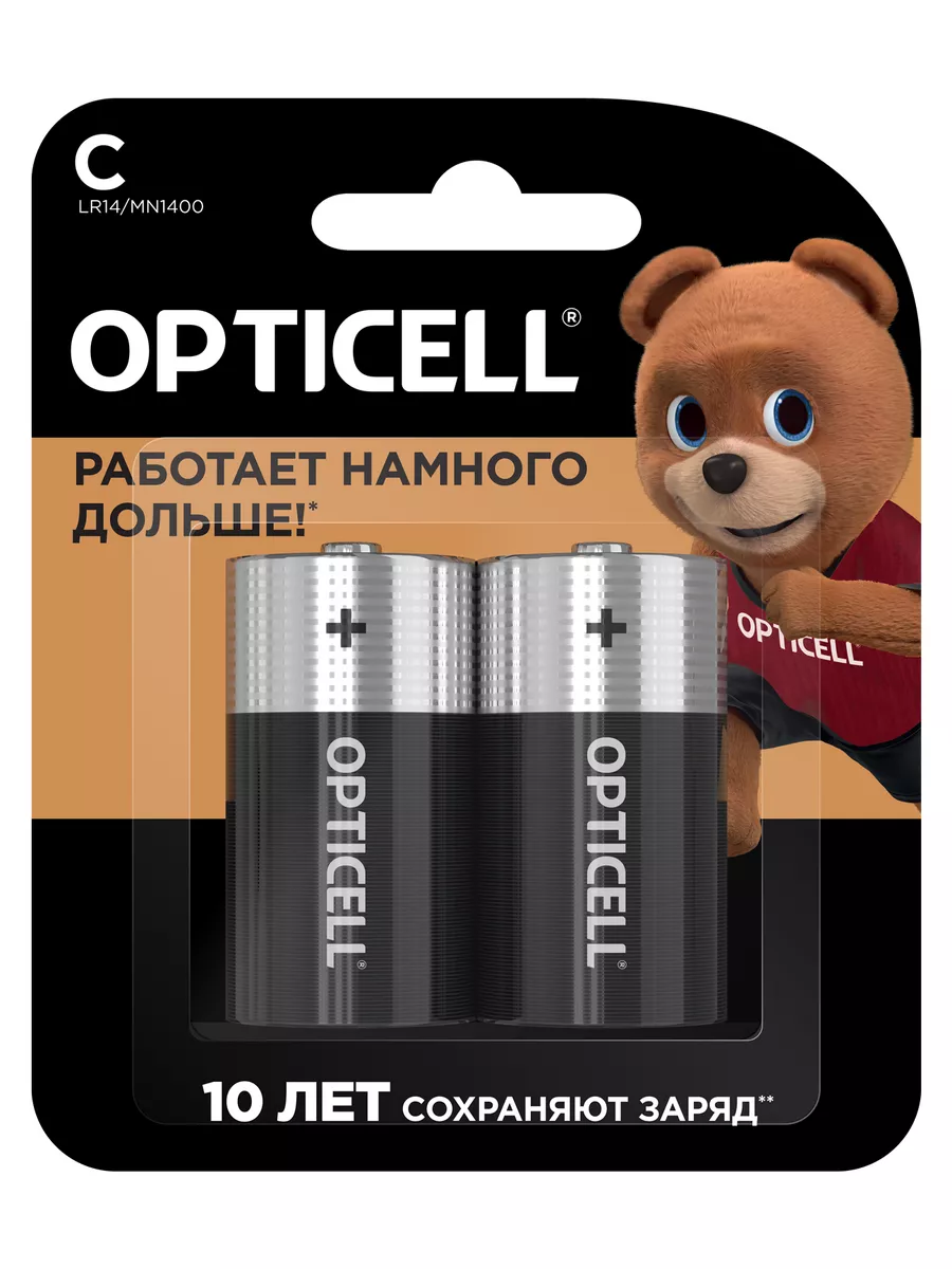 Батарейки Оптиселл С LR03/MN2400 2шт Opticell 183185394 купить за 420 ₽ в  интернет-магазине Wildberries