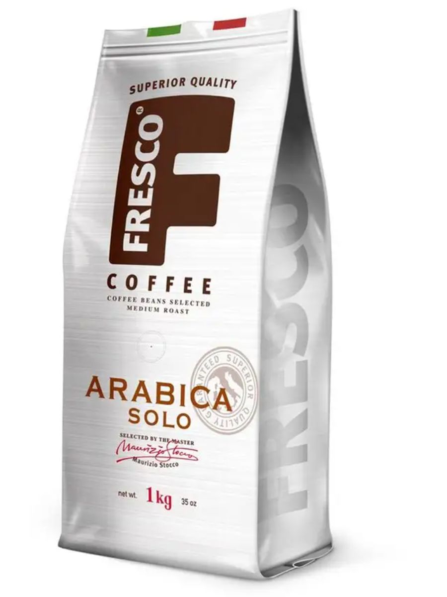 Кофе в зернах fresco arabica. Кофе fresco Arabica. Фреско Арабика Соло. Fresco Arabica Espresso 1 кг. Кофе Арабика в зернах.