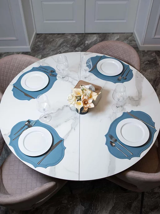 HOME DIY Салфетки на стол сервировочные плейсматы для сервировки, голубой, фото 7