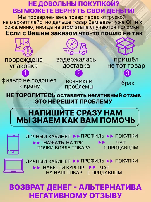 Blue aqua Фильтр на кран Картридж, синий, фото 8