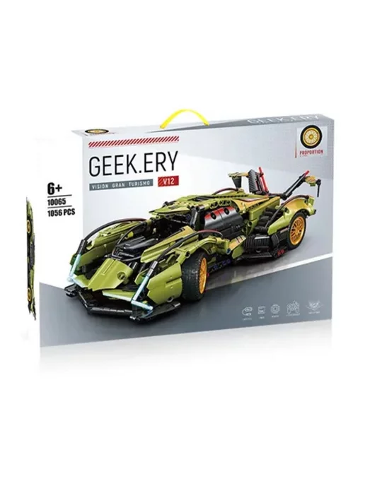 LEGO Конструктор машина Technic гоночная суперкар BUGATTI, зеленый, фото 2