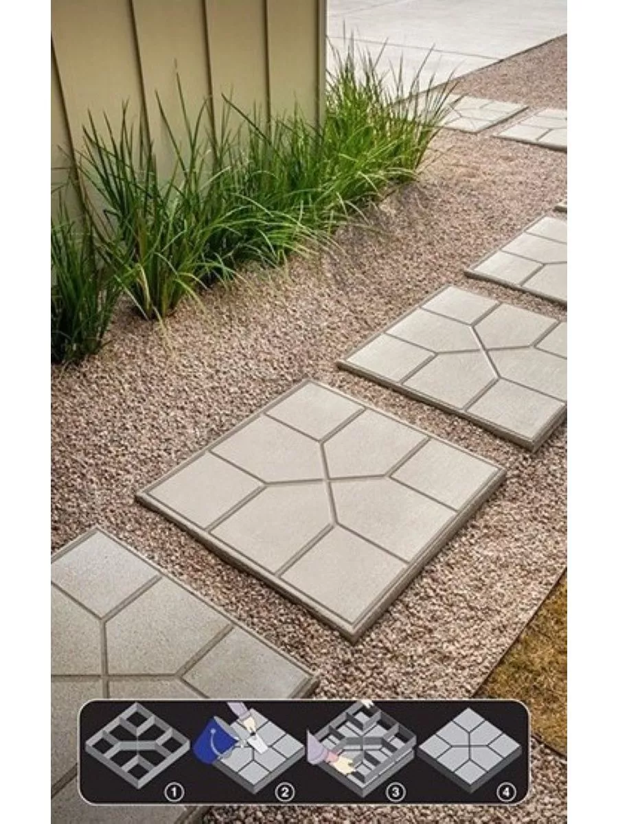 Форма для тротуарной плитки заливки бетона садовой дорожки