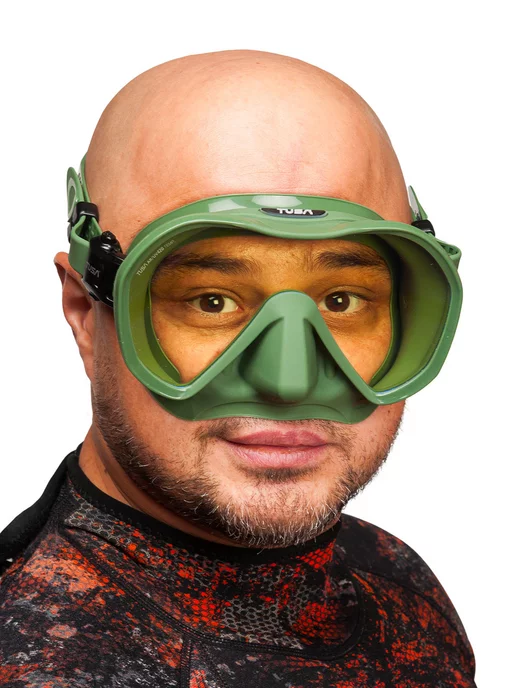 Tusa Маска для плавания взрослая ZENSEE PRO, линзы UV, зеленый, фото 7