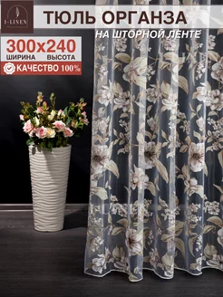 Тюль в спальню гостиную 300x240 I-linen 183275079 купить за 913 ₽ в интернет-магазине Wildberries