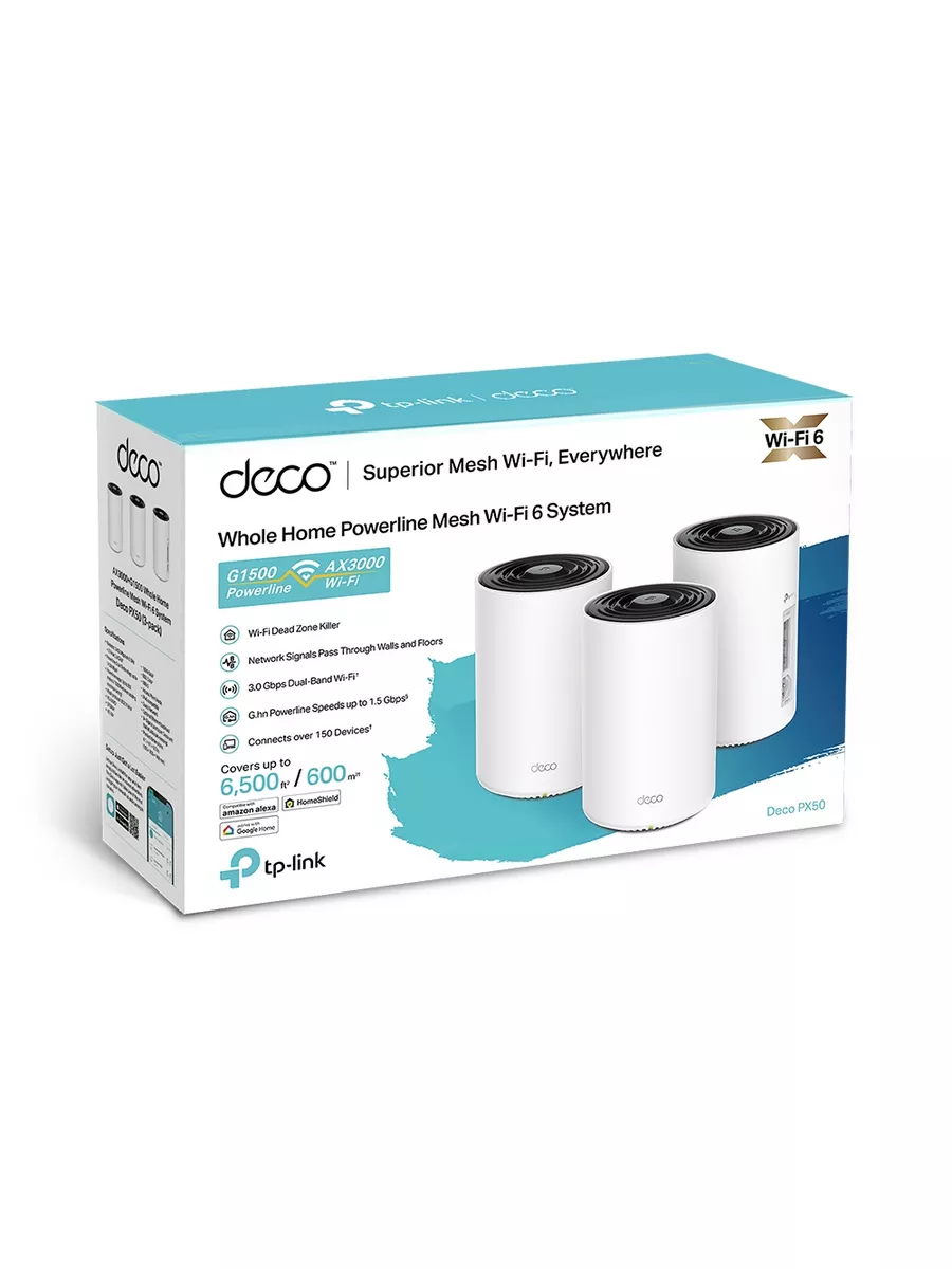 Mesh-модуль с Wi-Fi 6 Deco PX50(3-pack) TP-Link Deco 183322946 купить в  интернет-магазине Wildberries