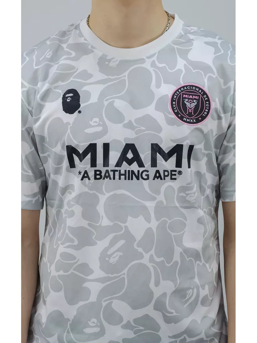 Спортивная футболка BAPE x Интер Майами JerseyCity 183344142 купить в  интернет-магазине Wildberries