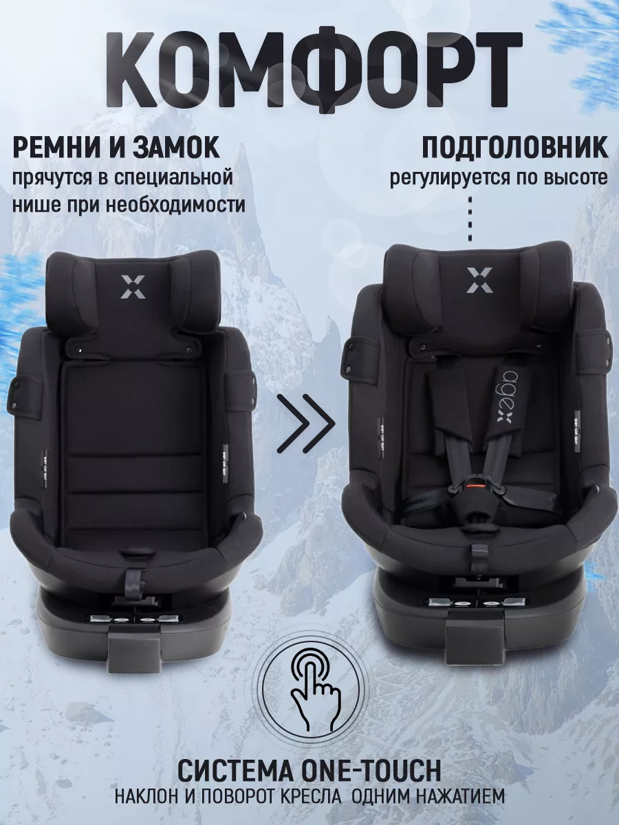 Автокресло детское Drive i-fix (0-36), Черный Agex 183348742 купить в  интернет-магазине Wildberries