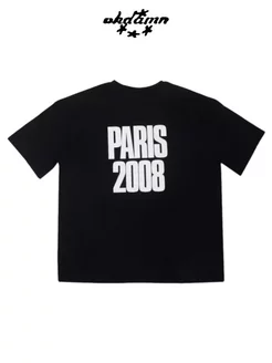 Футболка paris 2008 Y2k Дрейн оверсайз ohdamn 183354953 купить за 512 ₽ в интернет-магазине Wildberries