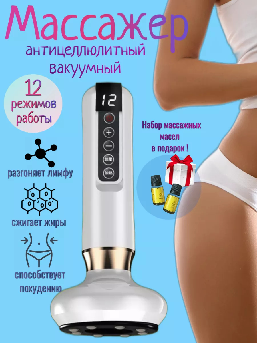 Вакуумный массажер для похудения тела, ног и спины Fit&Slim 183364434  купить за 1 305 ₽ в интернет-магазине Wildberries