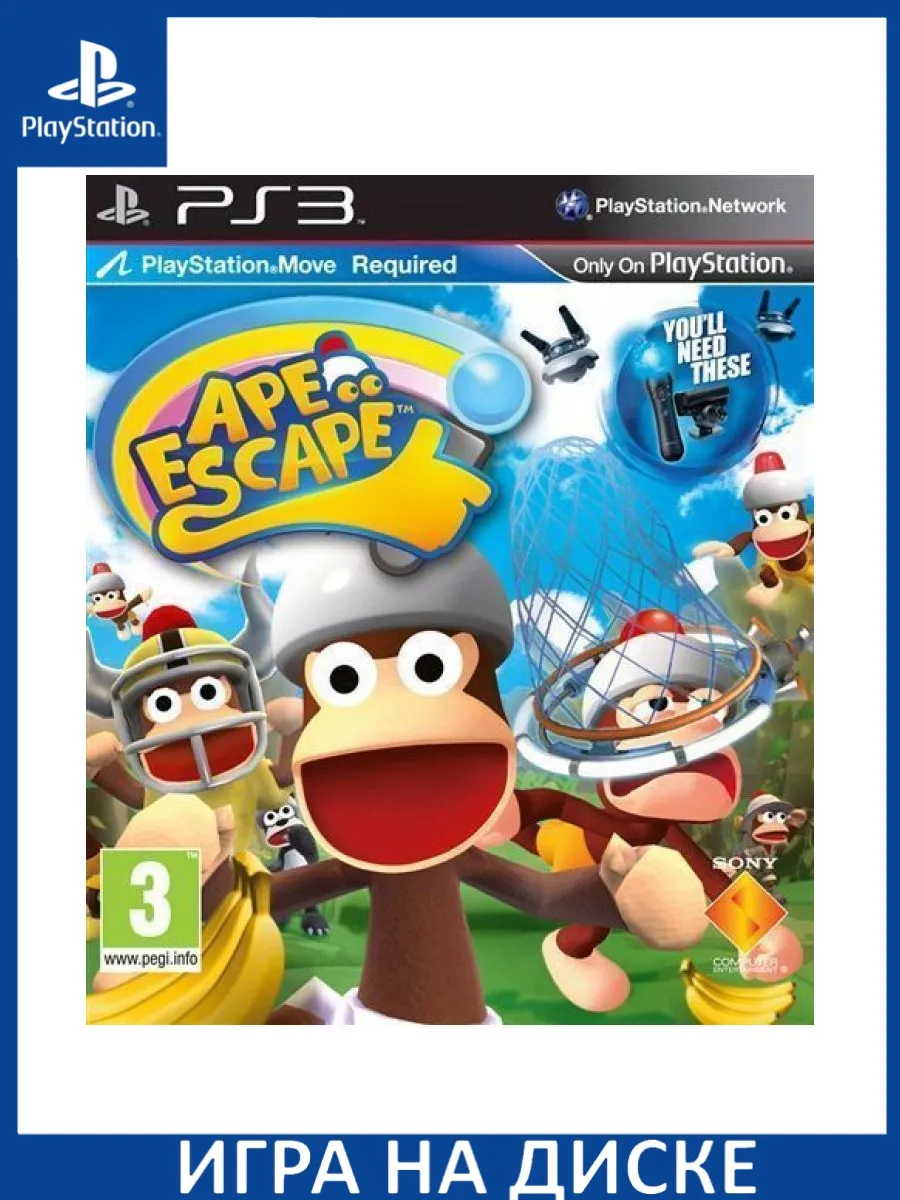 Ape Escape для PlayStation Move PS3 Диск Игра PS3 183426652 купить в  интернет-магазине Wildberries