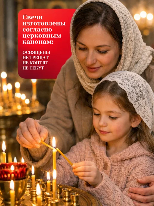 Паломник-НН Свечи восковые освященные для молитвы Алтарные А5, 32шт, 32 шт, фото 3