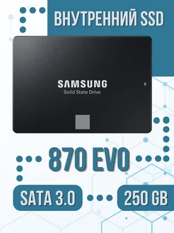 Внутренний SSD 250 Gb 870 EVO SATA 3.0 Samsung 183502252 купить за 6 785 ₽ в интернет-магазине Wildberries