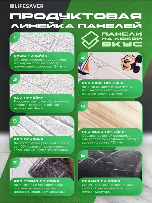 Панели самоклеящиеся, комплект из 10 штук, серия Pro, серый, фото 6