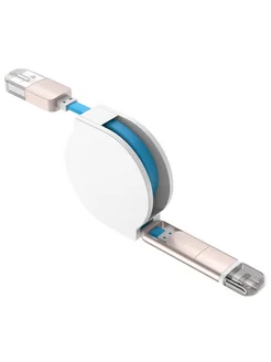 Кабель для iPhone Lightning кабель Micro USB 2 в 1 рулетка APG-T 183614500 купить за 163 ₽ в интернет-магазине Wildberries