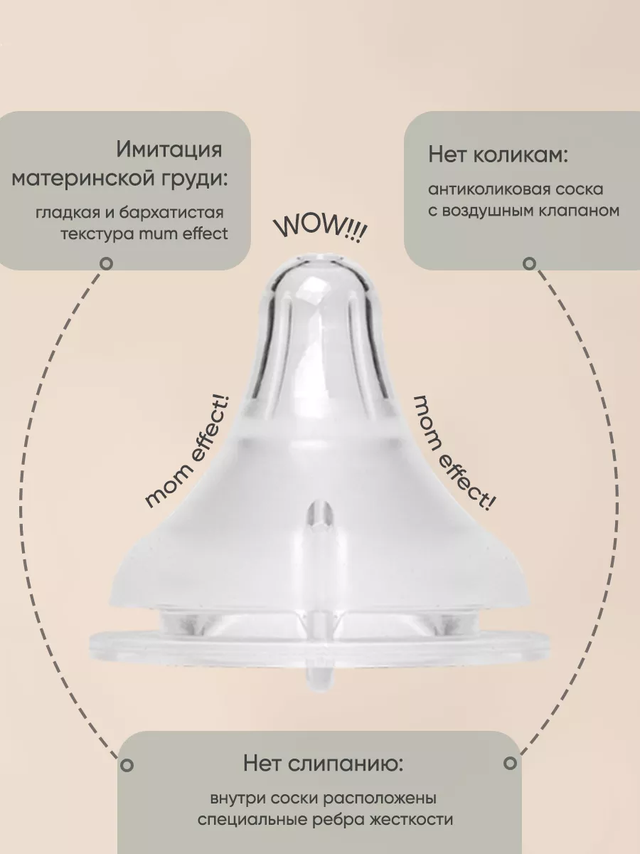 Paomma Антиколиковая бутылочка для кормления от 0, от 6, от 18