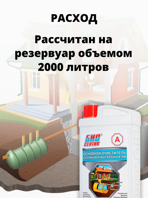 Биосептик Бактерии для септика и выгребных ям, 960 мл 900, 960 мл, фото 6